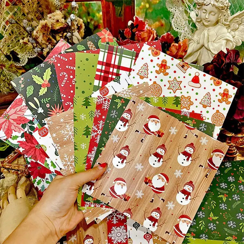 Christmas Vintage Scrapbooking Paper – 12 Festive DIY Patterns Scrapbooking Paper Qme