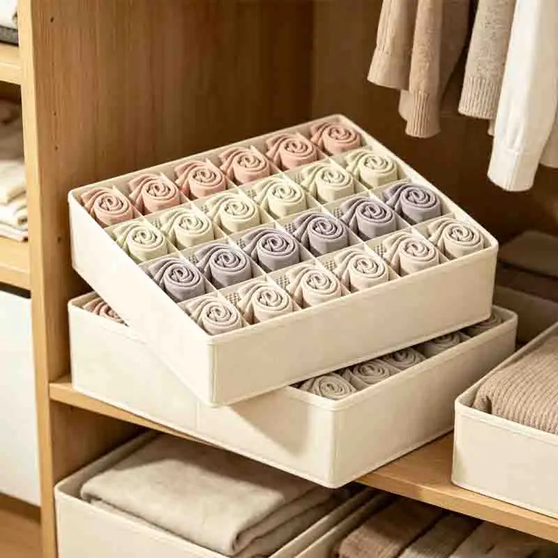 Non-Woven Fabric Underwear & Socks Drawer Organizer Set Drawer Storage Organizer Qme