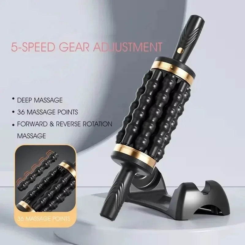 Cordless 360 Rolling Percussive Body Massager – 5-Speed USB-C Rolling Body Massager Qst Type-C