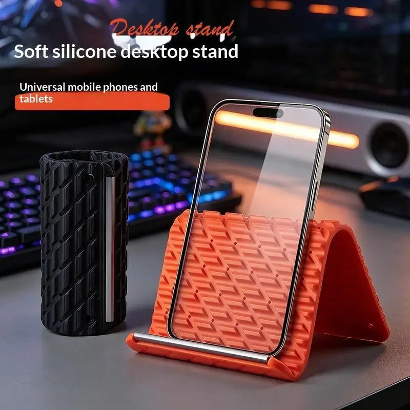 Foldable Non-Slip Silicone Phone Stand | Flexible Desk Holder Phone Stand Qme
