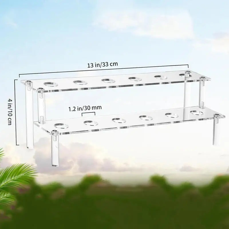 Clear Acrylic Ice Cream Cone Stand – 12-Hole Double-Layer Dessert Display Stand Qst