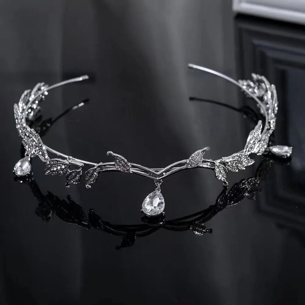 Elf Crown Headband | Heart-Shaped Ethnic Party Accessory Costume Headband Qme Silver