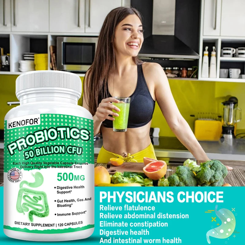 VITALXTRA Probiotic Capsules 50 Billion CFU – 20 Strains Probiotic Supplement Qst