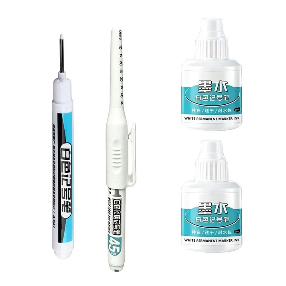 White Waterproof Marker Pens | Oily Ink DIY Graffiti Art Waterproof Marker Pens Qme 2 Pens - 2 inks