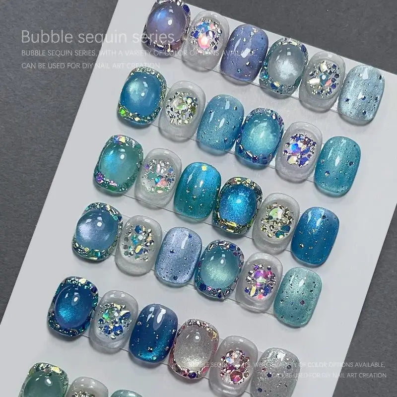 Hexagonal Glitter Sequin Nail Art Jar – Bubble & Mixed Glitter Nail Art Glitter Qst