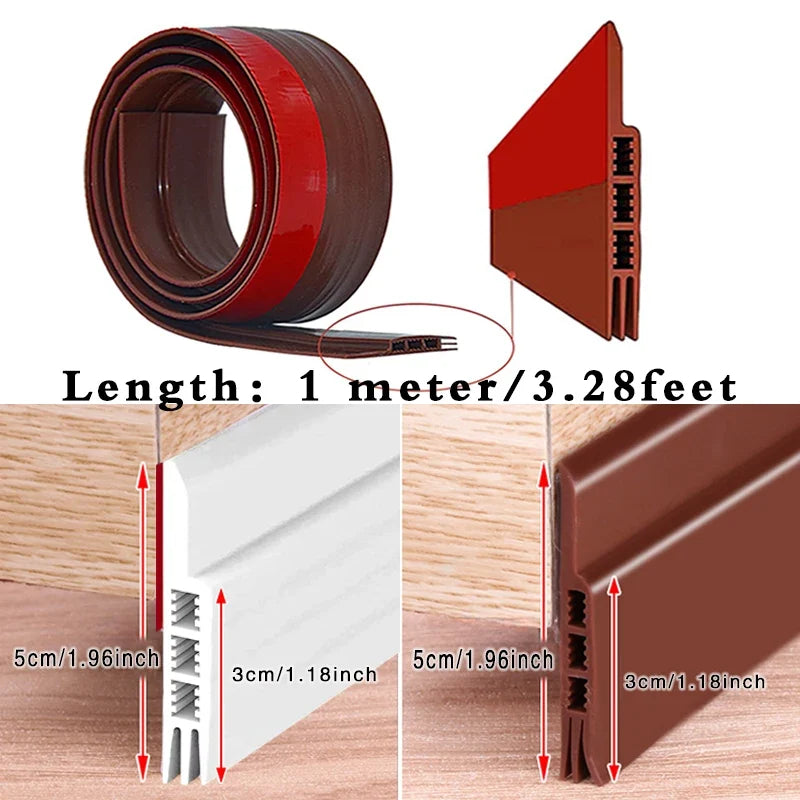 Door Draft Stopper Under Door Sweep | Weather Stripping Seal Door Weather Stripping Qme
