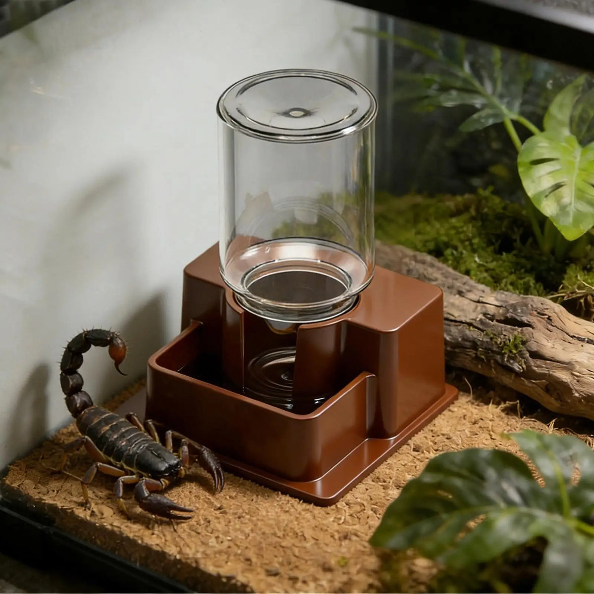 Reptile Automatic Water Fountain Dish for Tortoise & Gecko Reptile Water Dish Qme