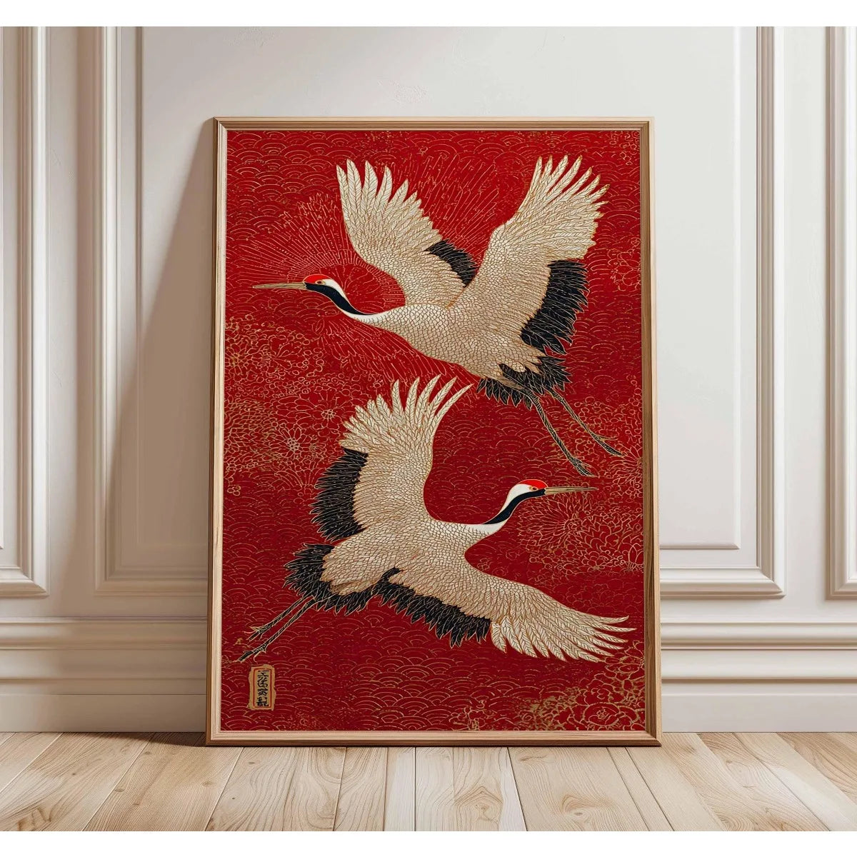 Japanese Retro Bonsai Canvas Print | Ukiyo-e Botanical Wall Art