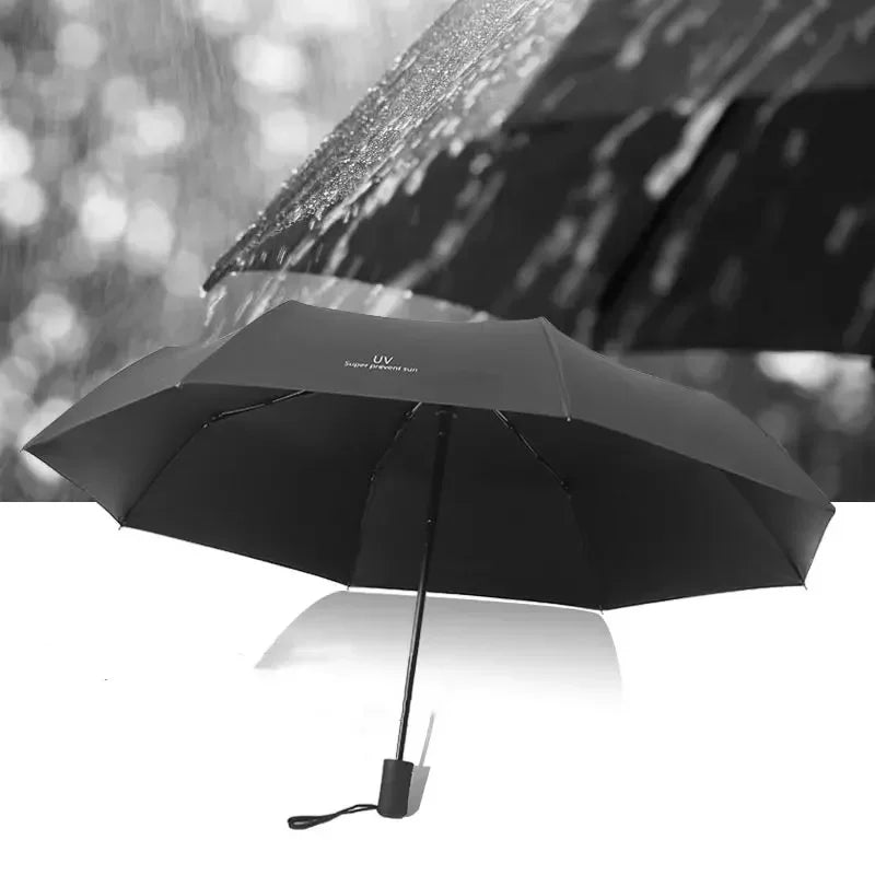8-Rib Windproof Travel Umbrella – Rain & Sun, Multi-Color Travel Umbrella Qst
