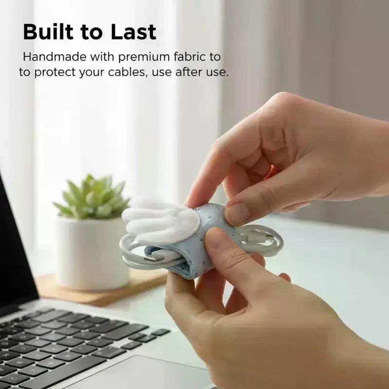 Angel Wing Cable Storage Clips – Star Print, Reusable | 5 Colors Cable Storage Clip Qme
