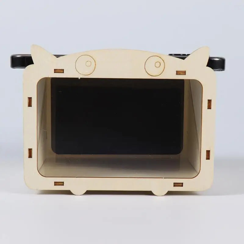 DIY 3D Hologram Projector Kit – Wooden Phone Optical Display DIY Hologram Kit Qme