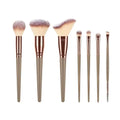 Qme 7-Piece Foundation & Powder Makeup Brush Set for Women Makeup Brush Set Qme A