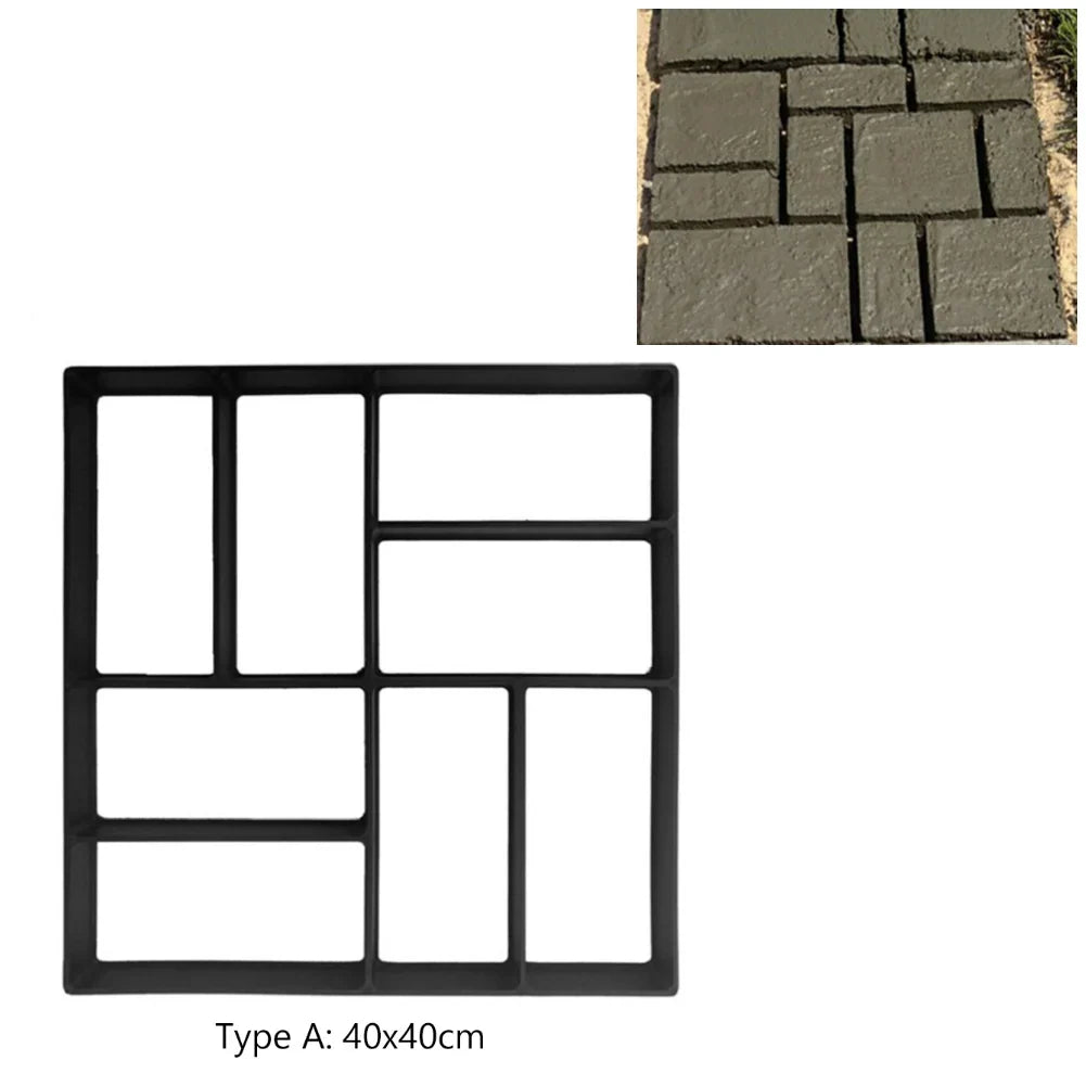 DIY Concrete Path Maker Mold – Reusable Stone Brick Paver Garden Paver Mold Qme A
