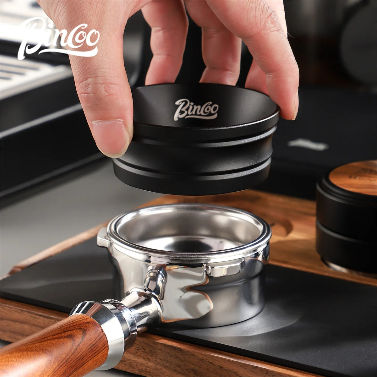 Bincoo Magnetic Espresso Dosing Ring 51mm 58mm – 3.2cm Funnel Espresso Dosing Ring Qst