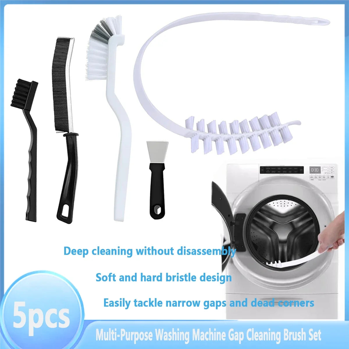 Washing Machine & Dryer Vent Cleaning Brush – Crevice Tool Crevice Cleaning Brush Qme M-Brush-5