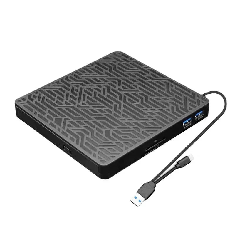USB 3.0 Slim External Optical Drive DVD CD-RW & TF Reader External Optical Drive Qme