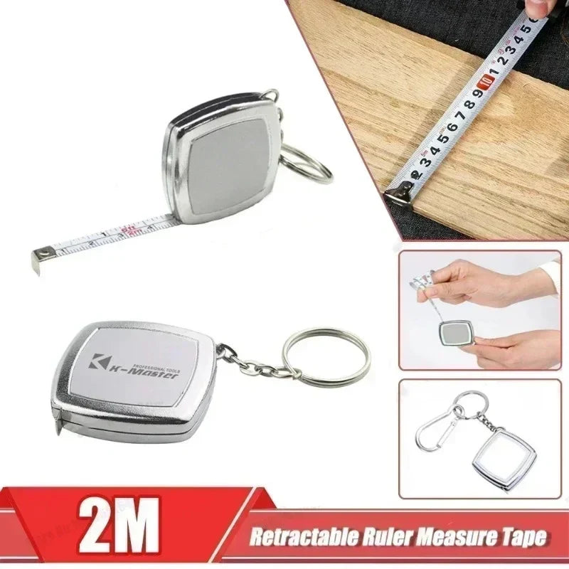 Mini Key Ring Tape Measure 2M Metric & Imperial | Qme Mini Tape Measure Qme