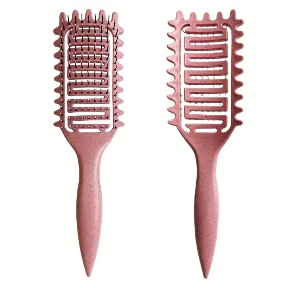 Curl Define Detangling Hair Brush – Hollow Vented Styling Curl Styling Brush Qme