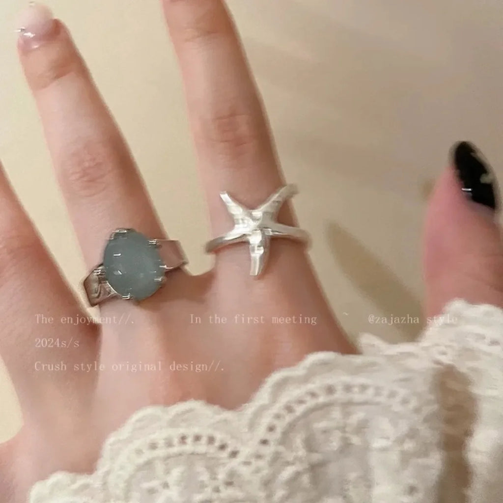 Minimalist Handmade Couple Ring for Women – Vacation Style Minimalist Ring Qme