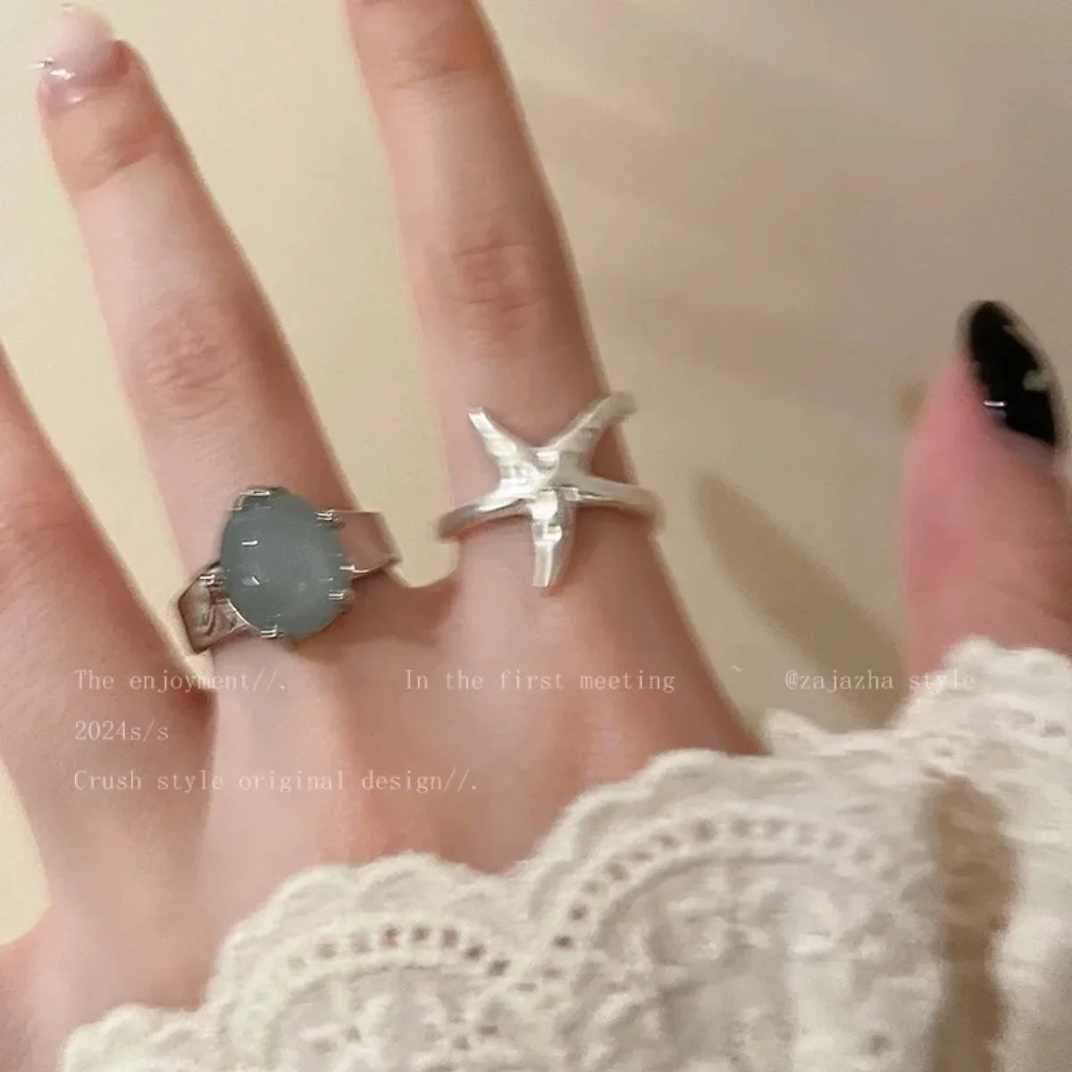 Minimalist Handmade Couple Ring for Women – Vacation Style Minimalist Ring Qme