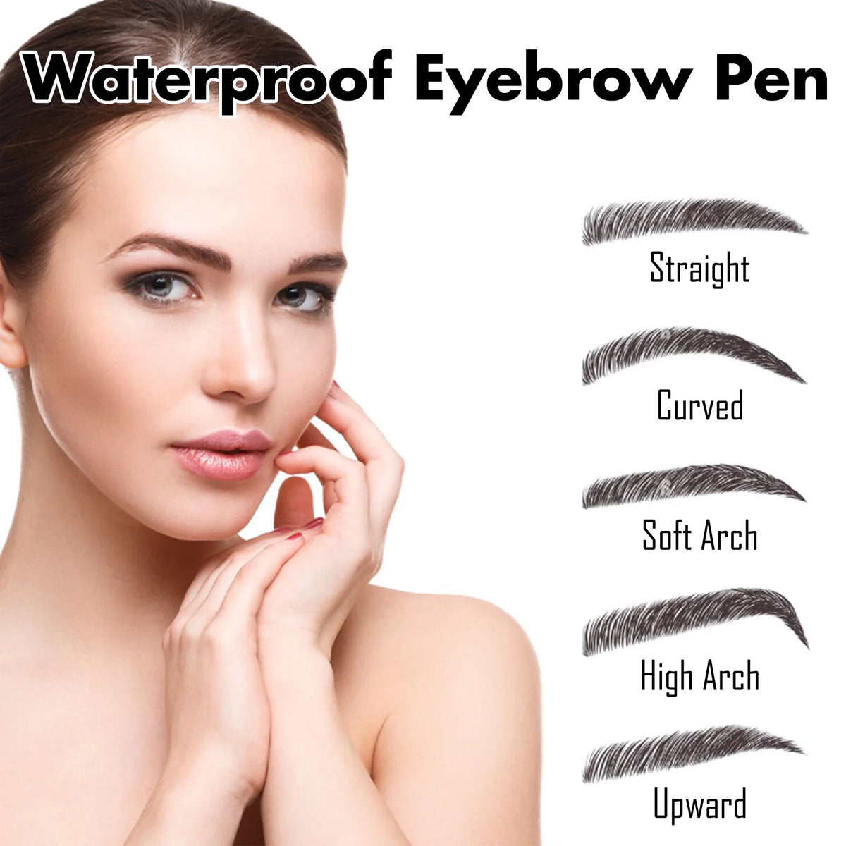 EELHOE 4-Point Microblading Eyebrow Pen – Waterproof, 5 Colors Eyebrow Makeup Pen Qst