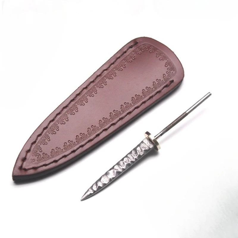 Damascus Steel Tea Knife Blade Blank – DIY Craft Tool Blade Blank Qst