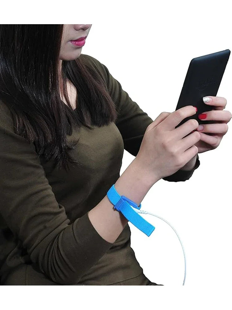 Grounding Wrist Bands 2 Sets with 16ft Cords – Earthing Kit Earthing Wrist Band Kit Qst