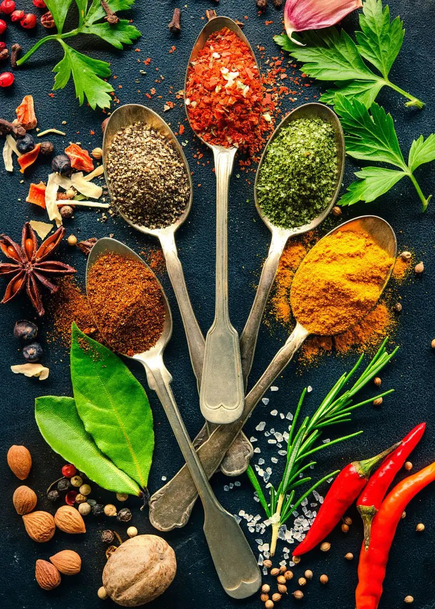 Colorful Spices Canvas Wall Art – Kitchen & Restaurant Decor Canvas Wall Art Qst 15 40x50cm Unframed