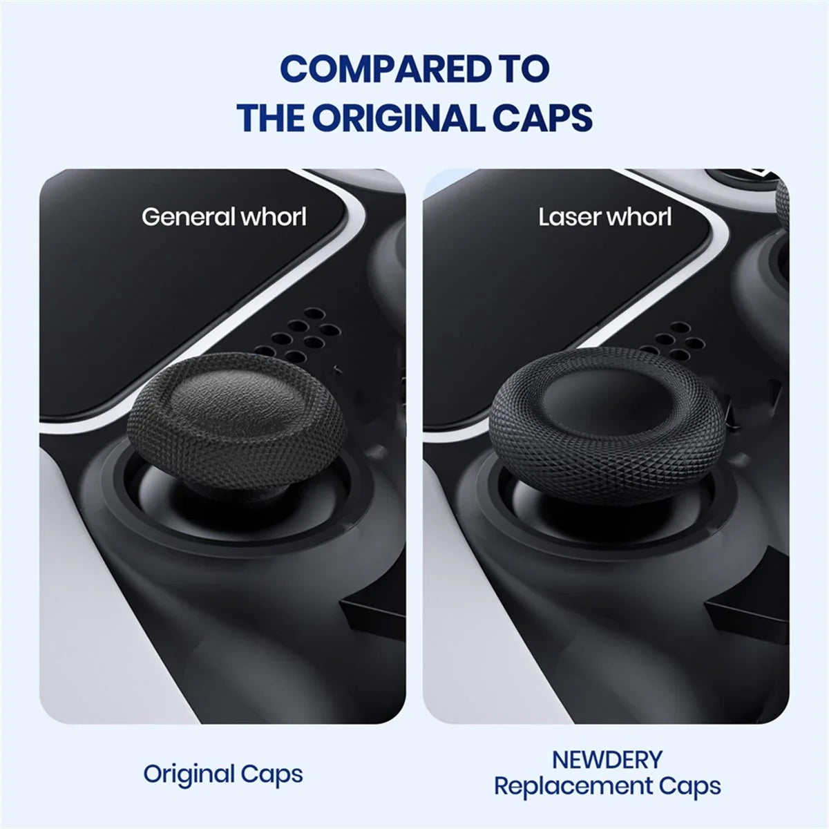10 Silicone Thumb Grips for PS5 & PS4 Controllers – 5 Colors Controller Thumb Grips Qme