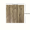 3D Wood Grain Foam Wall Sticker Self-Adhesive 35×35cm Foam Wall Tile Qme B 5pcs 35X35cm