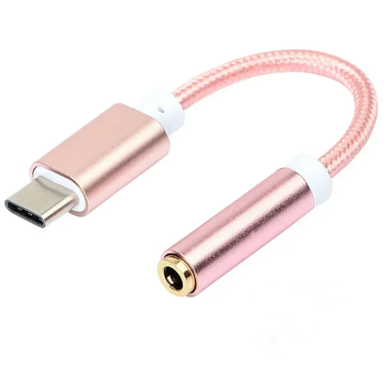USB-C to 3.5mm Audio Jack Adapter for Wired Headphones USB-C Audio Adapter Qme