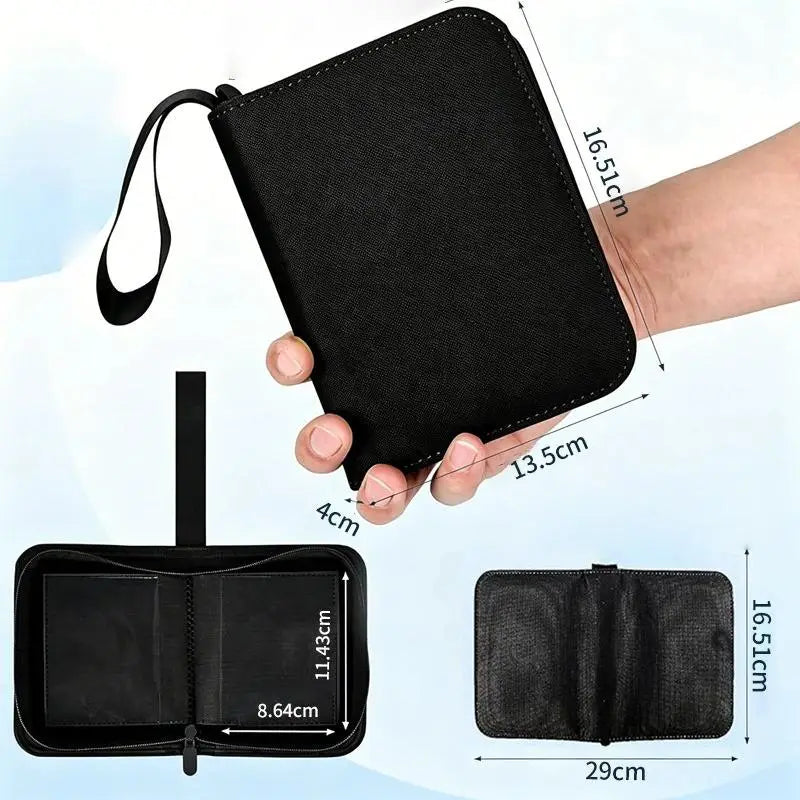 TCG Card Binder 40 Slots – Waterproof PU Leather Zipper TCG Card Binder Qme