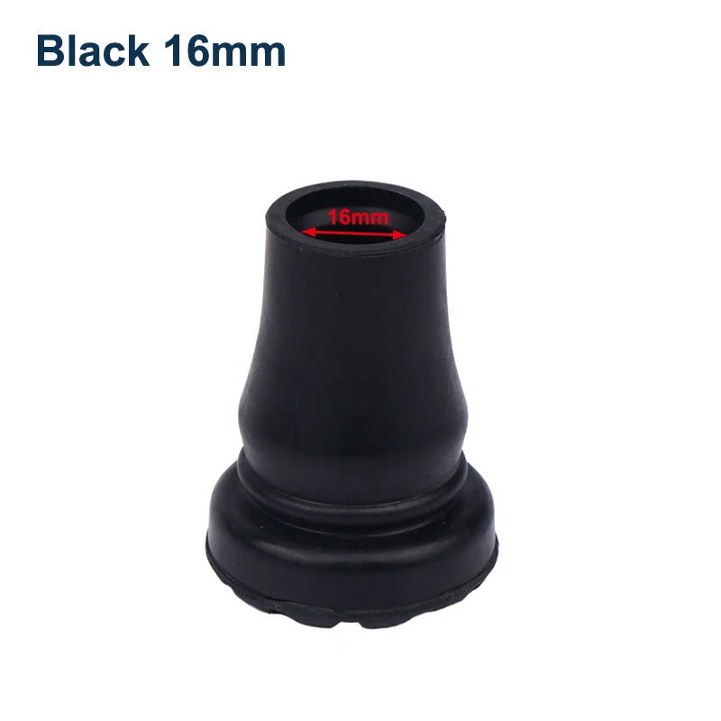 16/19mm Rubber Replacement Tips for Walking Canes & Crutches Cane Replacement Tip Qst 16mm Black