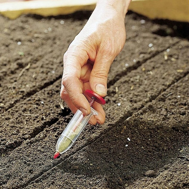 Mini Handheld Manual Seed Dispenser – Precision Garden Seeder Handheld Seed Dispenser Qme