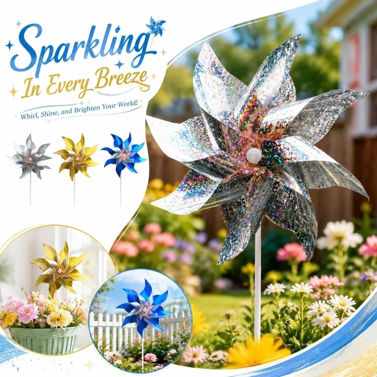 Colorful Pinwheel Wind Spinners – DIY Lawn & Garden Windmill Garden Wind Spinner Qme