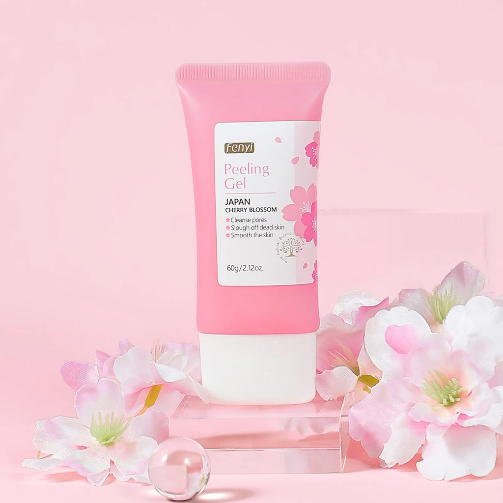 Cherry Blossom Exfoliating Gel – Face & Body Scrub 60g Facial Exfoliating Gel Qst Only 1 pc-60g