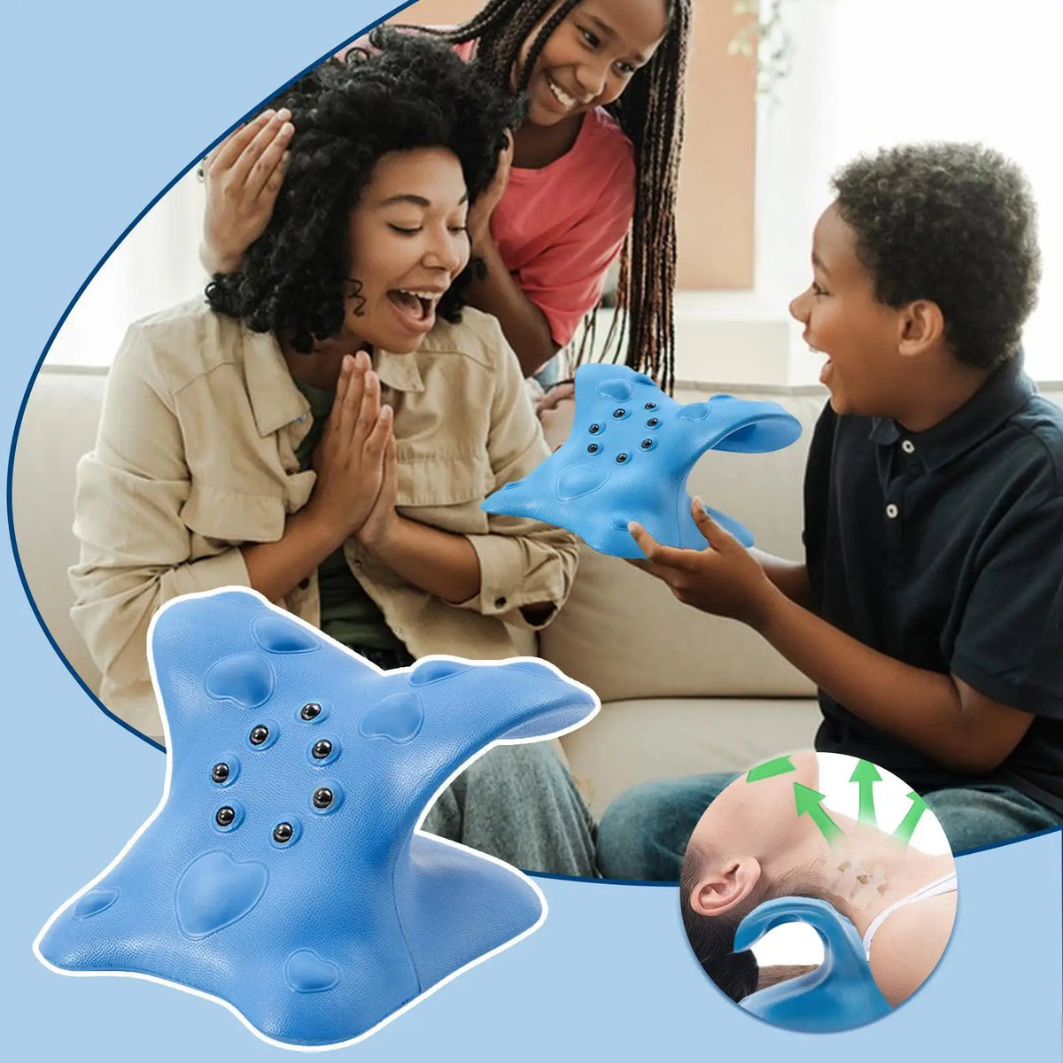 Neck Stretcher Posture Corrector & Upper Back Massage Pillow Posture Corrector Pillow Qme
