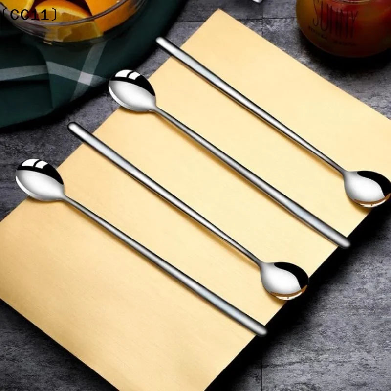 304 Stainless Steel Long Handle Spoon – Coffee & Ice Cream Long Handle Spoon Qme