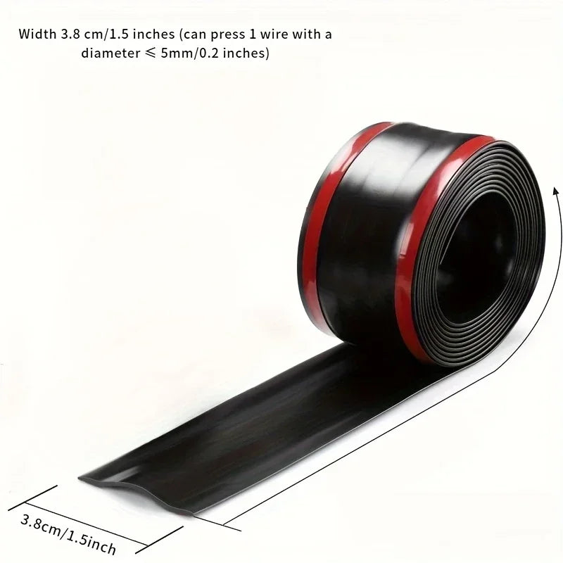 3M Self-Adhesive PVC Floor Cable Protector | 6 Colors Floor Cable Protector Qme Black-3.8cm 3m