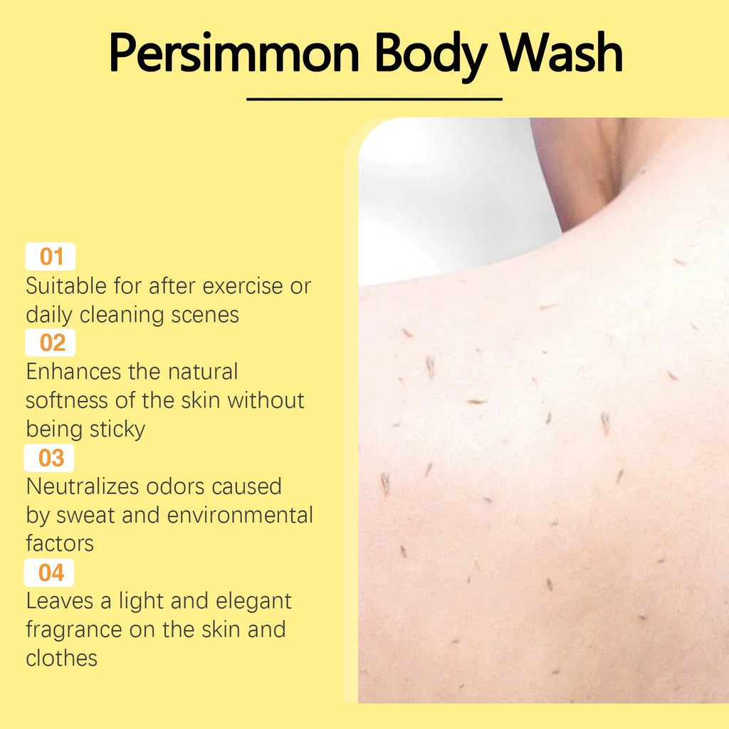 Persimmon Body Wash Gel – Gentle Cleansing & Moisturizing Moisturizing Body Wash Qme
