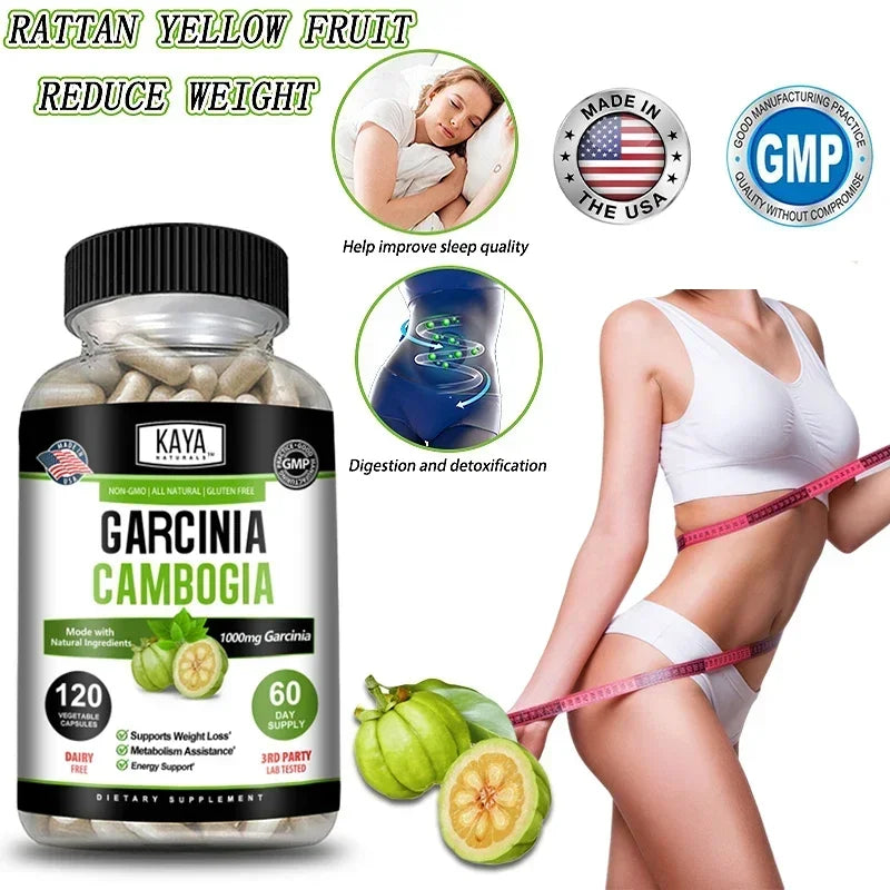 Garcinia Cambogia 1000mg Capsules – Metabolism & Energy Support Dietary Supplement Qst
