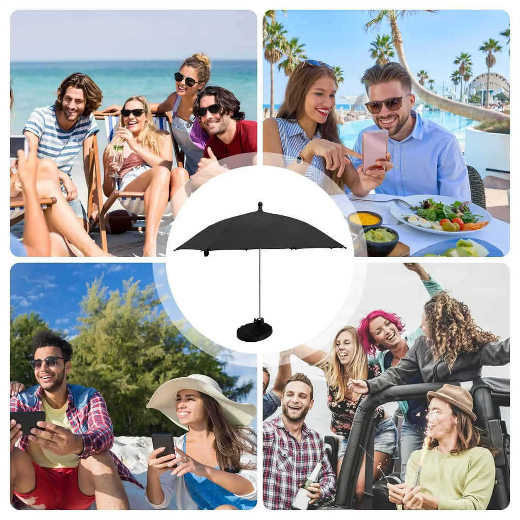 Mini Telescopic Phone Sun Canopy – Windproof Table Umbrella Phone Sun Canopy Qme