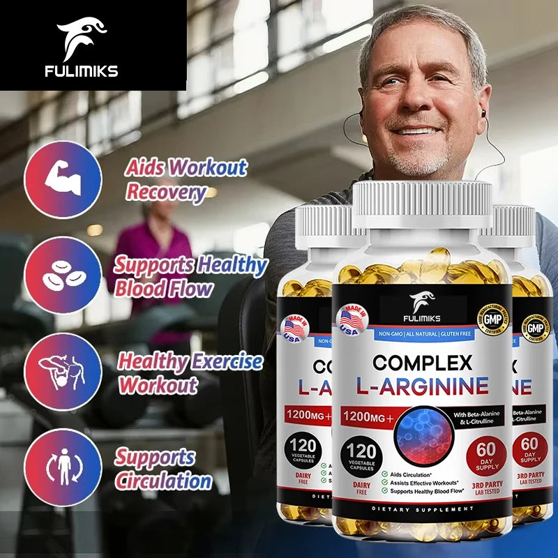 Fulimiks L-Arginine Nitric Oxide Supplement – Muscle & Blood Flow Nitric Oxide Supplement Qst