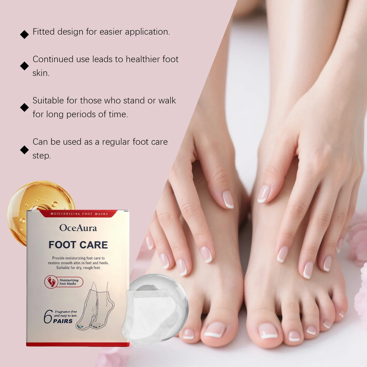 Shea Butter Moisturizing Foot Mask – Gentle Exfoliation & Hydration Exfoliating Foot Mask Qme