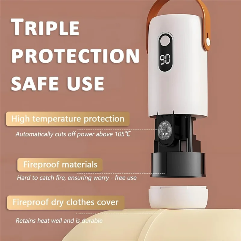 MiLESEEY B15C Portable Compact Clothes Dryer – EU Plug Portable Clothes Dryer Qst
