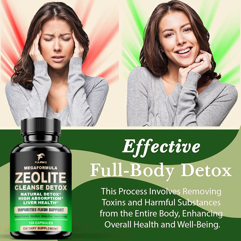 Pure Zeolite Detox Capsules – Non-GMO Cleanse & Clarity Detox Supplement Qst