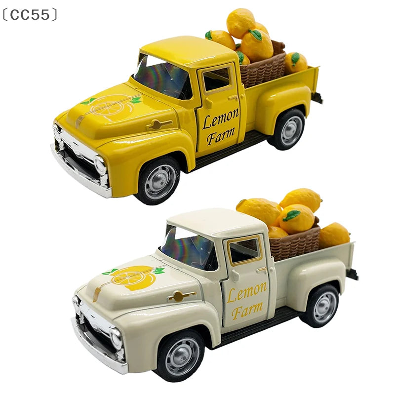 Lemon Farmhouse Truck Decor Set – Summer Tiered Tray Ornament Farmhouse Decor Set Qst