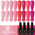 NAILCO Sparkly Gel Nail Polish – Rose, Red & Purple 15ml