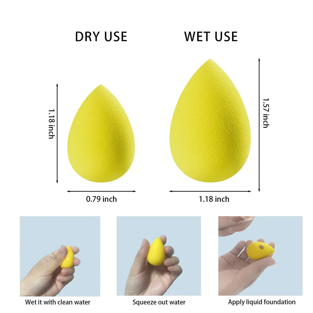 5 Mini Makeup Sponge Blenders – Foundation, Powder & Concealer Makeup Sponge Set Qme