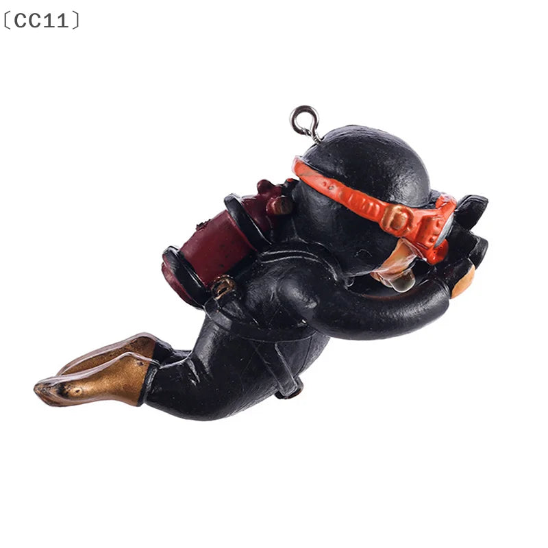 Resin Floating Diver Aquarium Ornament – Fish Tank Decor Aquarium Ornament Qme